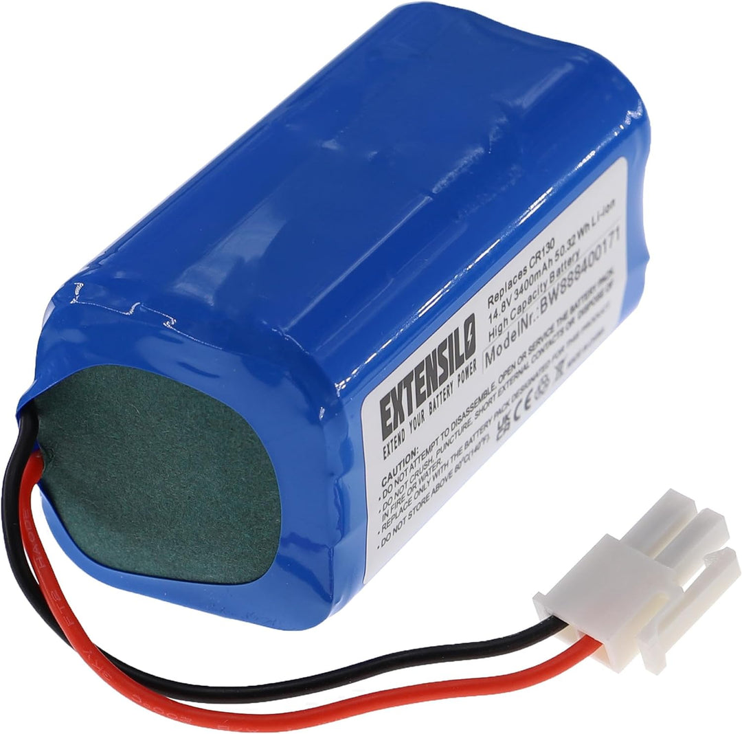 EXTENSILO Akku kompatibel mit Zaco A4, A6, A8, A9, A8s, A9s Home Cleaner Heimroboter (3400 mAh, 14,8