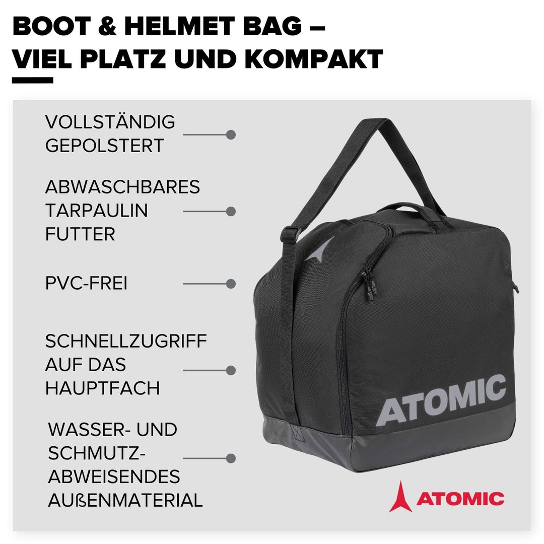 ATOMIC Boot & Helmet Bag - Wasserabweisende Tasche für Skischuhe & Helm - Extra Zubehör-Fach - Optim