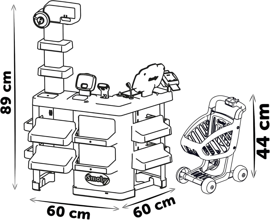 Smoby Supermarkt mit Einkaufswagen