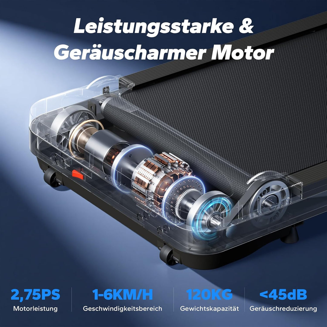 MERACH Walking Pad, 3 in 1 Laufband Für Zuhause, Laufband Schreibtisch für Zuhause und Büro, 1-6km/h