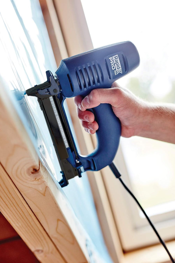 Rapid Elektrotacker R553 für Holz und Stoffe, Leistungsstark, für Klammern Typ 53, 8-20mm und Nägel