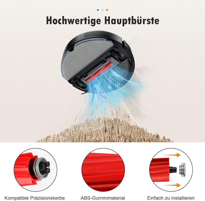 4 Stück Hauptbürste für Roborock S7 / S7+ / S7 MaxV / S7 Max Ultra / S7 MaxV Plus / S7 MaxV Ultra /