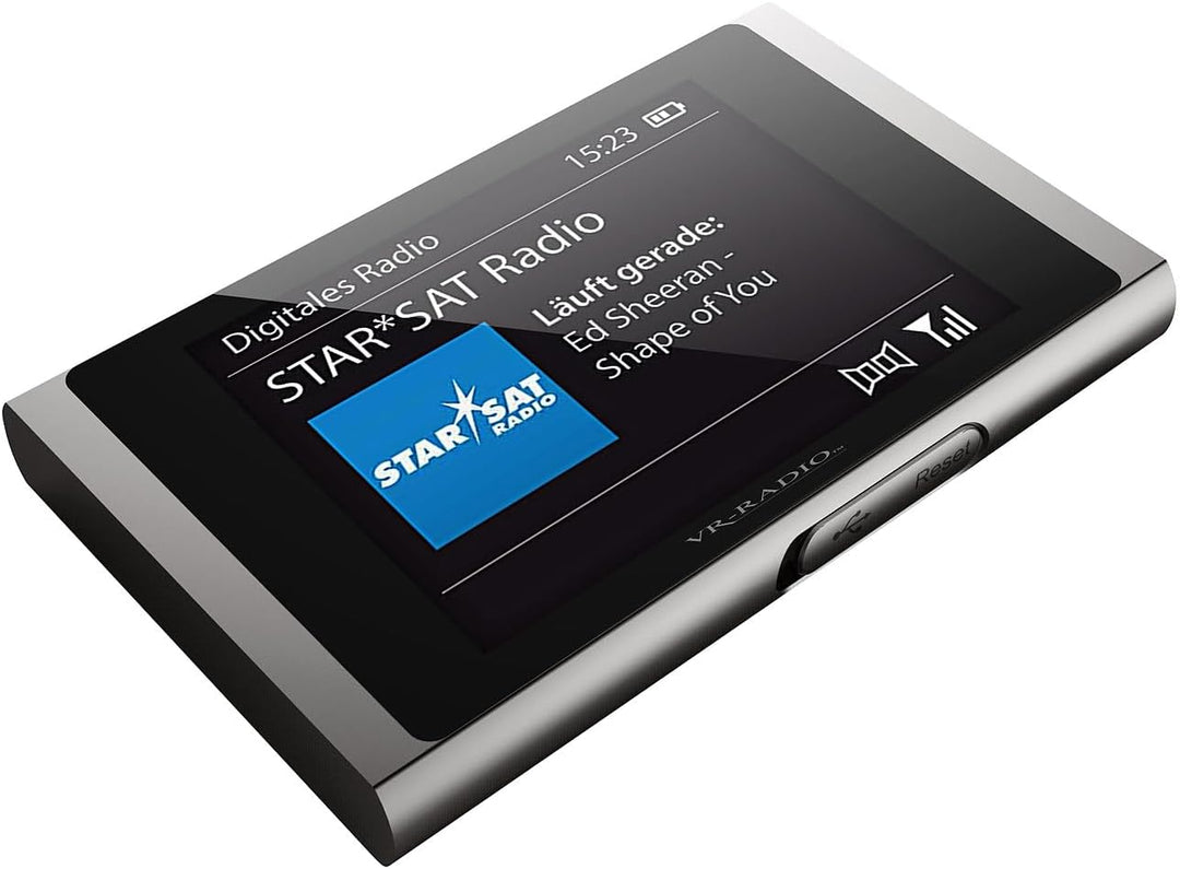 VR-Radio DAB Radio: Digitales Slim-Taschenradio DAB+/FM, Akku, Ohrhörer, Alu-Gehäuse (DAB Mini Radio