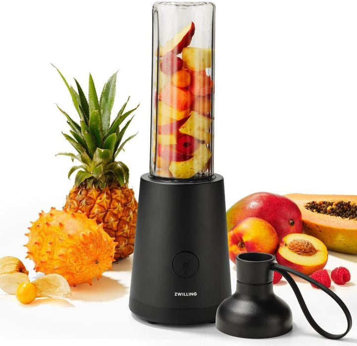 Zwilling Standmixer, Smoothie Maker, 300 Watt, inkl. 2 Trinkflaschen mit Verschluss, 600 ml Standmix