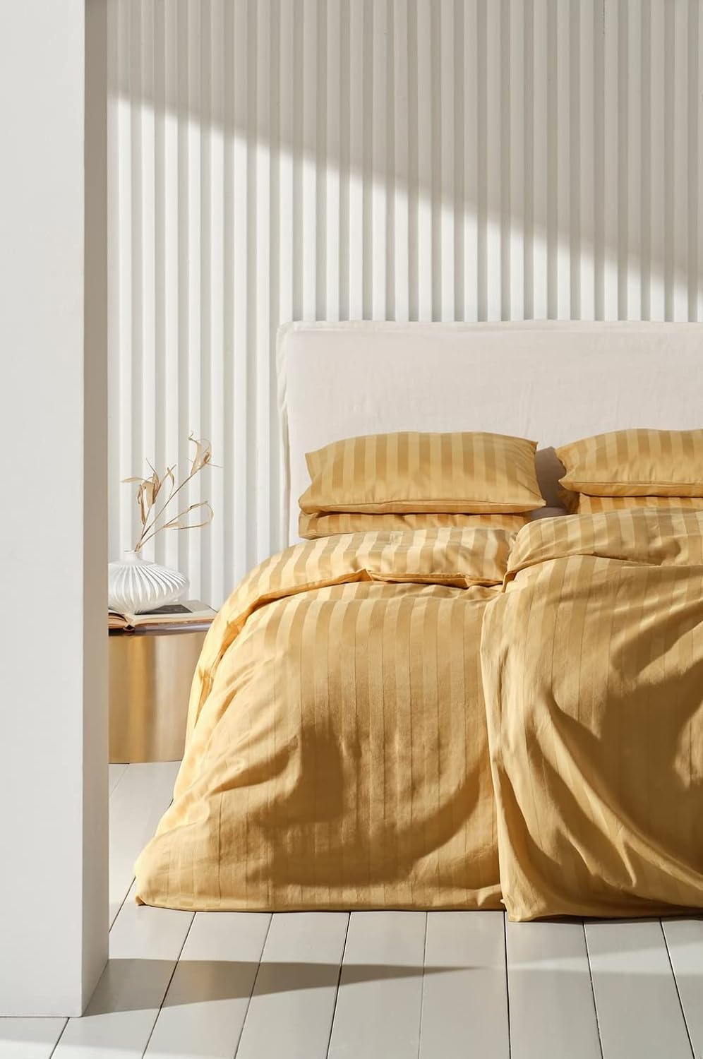 LINJE Bettbezug 155x220 Herbstblatt Gelb, 155x220 Herbstblatt Gelb