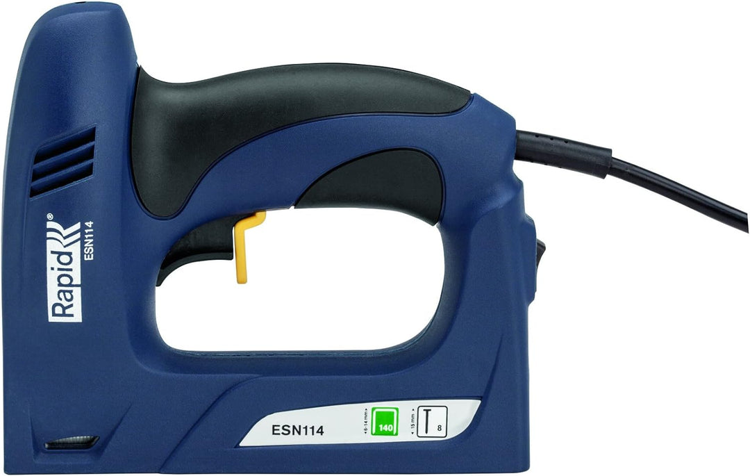 Rapid Elektrotacker ESN114 für Holz und Folien, Flache Front, Softgrip, für Klammern Typ 140, 6-14mm