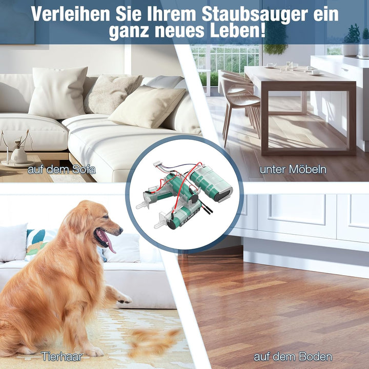 Molisau Ersatzakku für AEG Li-ion CX7-2-45WM 900277460 00 AG3211 CX7-2-45WM Floor ST 900940734 CX7-2