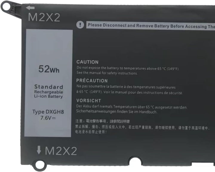 PUGASR DXGH8 Laptop Akku Kompatibel mit Dell XPS 13 9370 9380 2019 Inspiron 13 7390 7391 2-in-1 5390