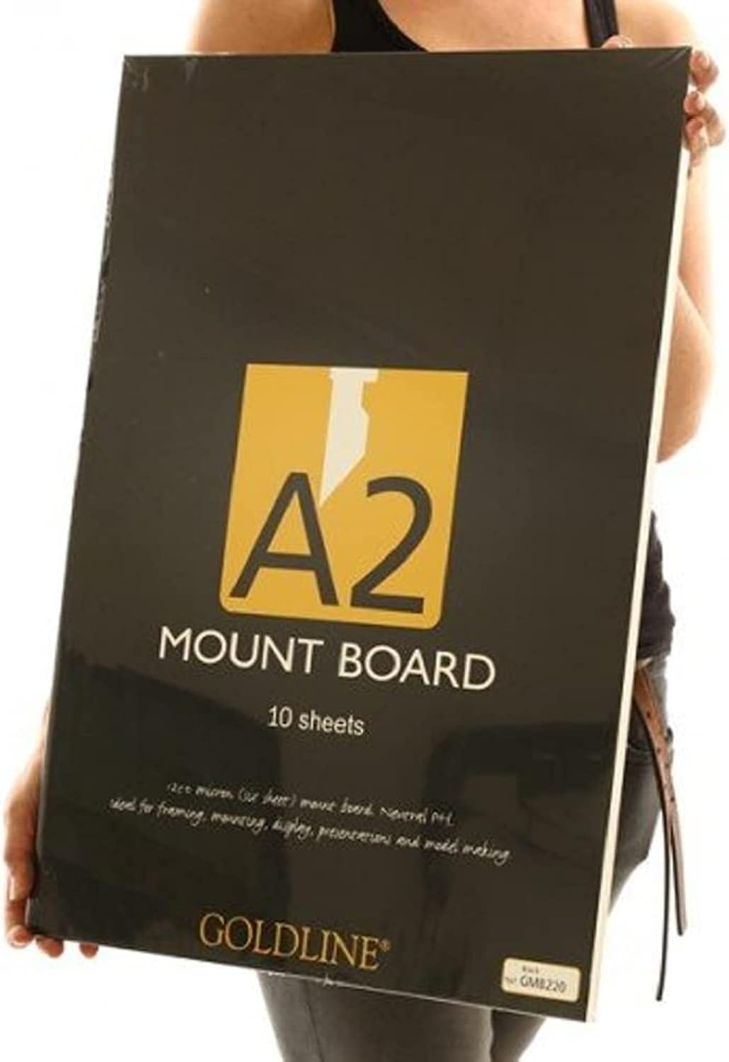 Clairefontaine GMB2/ASTDZ - Packung mit 10 Bogen Passepartouts Goldline, 1,25mm DIN A2 42x59,4cm, Vo