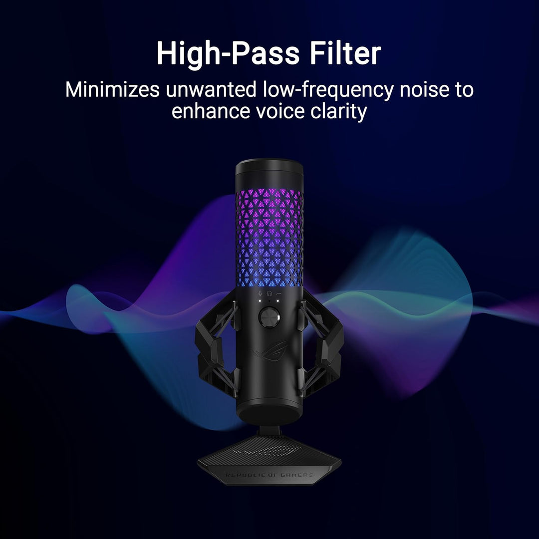 ASUS ROG Carnyx RGB Kondensator-Gaming-Mikrofon schwarz (Gaming, Streaming und Podcast, 25-mm-Konden