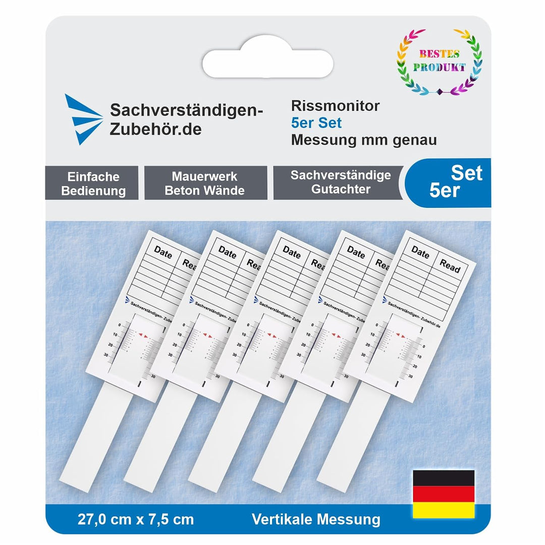 Sachverständigen-Zubehör Rissmonitor | Gutachter Ausrüstung | Spaltmass Risslineal & Messwerkzeuge f