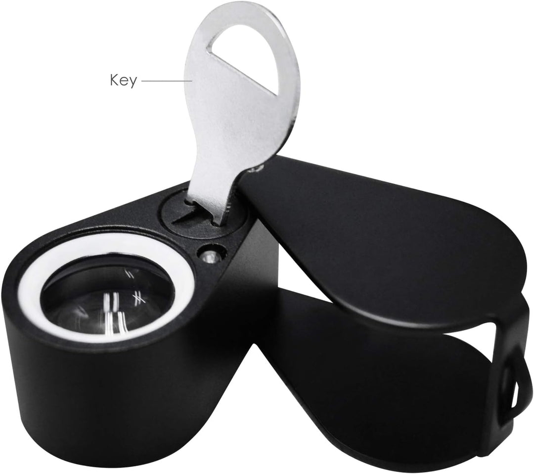 10x21mm Lupe Juwelier Lupe LED UV-Licht Triplet Objektiv Vergrösserungsstein Optisches Werkzeug 10-f