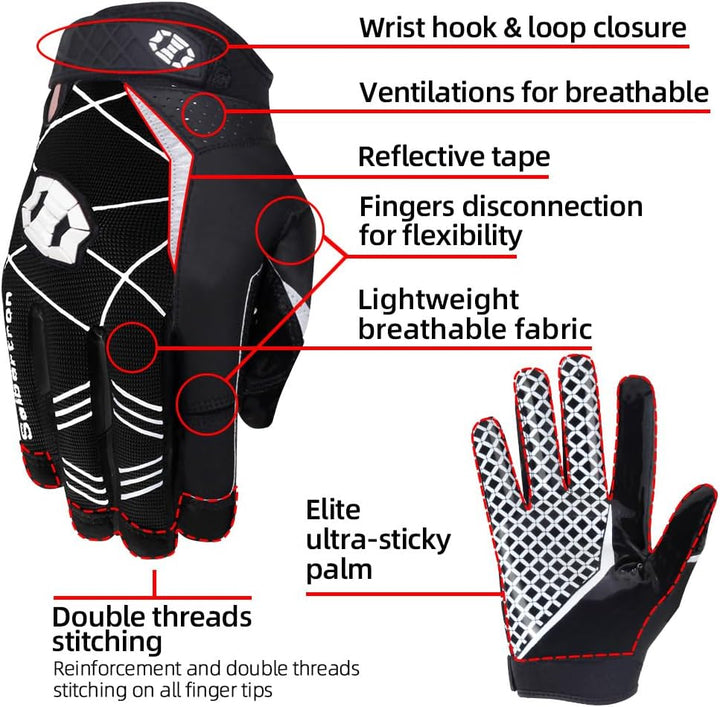 Seibertron Pro 3.0 Elite Ultra-Stick Sports Receiver/Empfänger Handschuhe American Football Gloves J