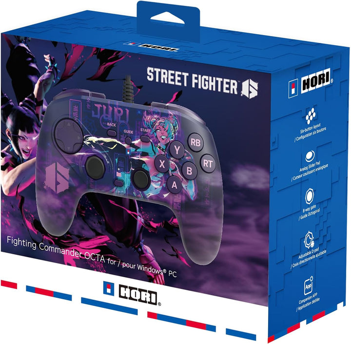HORI Fighting Commander OCTA (Street Fighter 6 Juri Edition) für Windows PC - Kabelgebundener Contro
