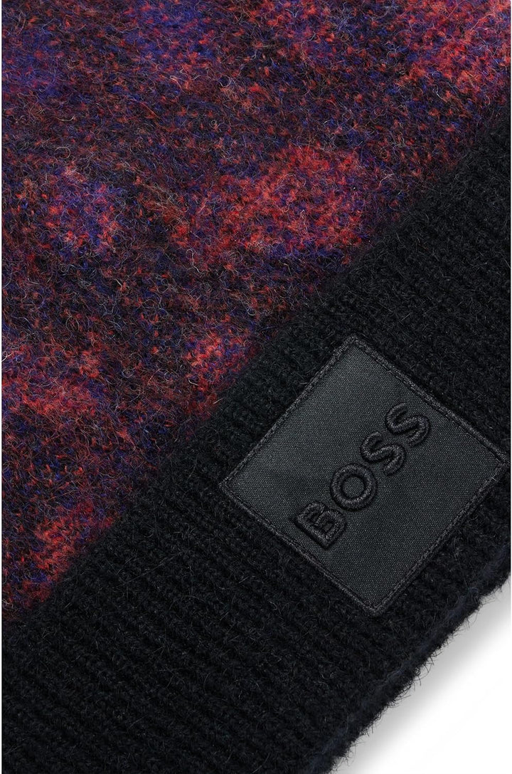 BOSS Herren Miracolo Hat Mütze aus gebürstetem Gewebe mit Dégradé-Monogrammen Einheitsgrösse Black1,