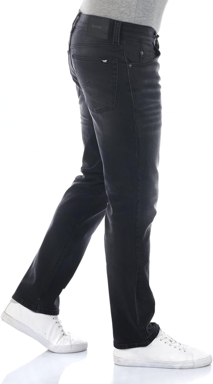 MUSTANG Herren Jeans Tramper Straight Fit Jeanshose Hose Denim Stretch Baumwolle Blau Schwarz w30 w3