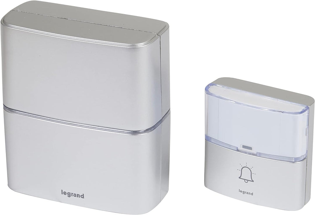 LEGRAND, Funkklingel-Set Premium batteriebetrieben mit MP3-Funktion, 1x wasserdichtem Klingeltaster