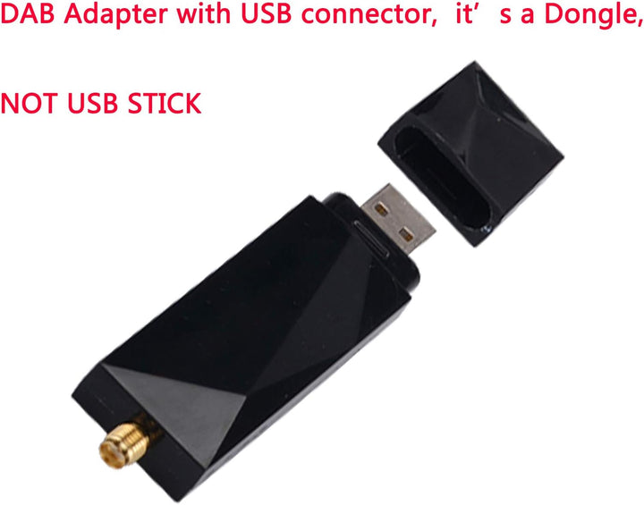 LEXXSON Auto DAB/DAB+Digitalradio Tragbarer DAB+ Radio Tuner Empfänger mit Antenne USB Dongle für di