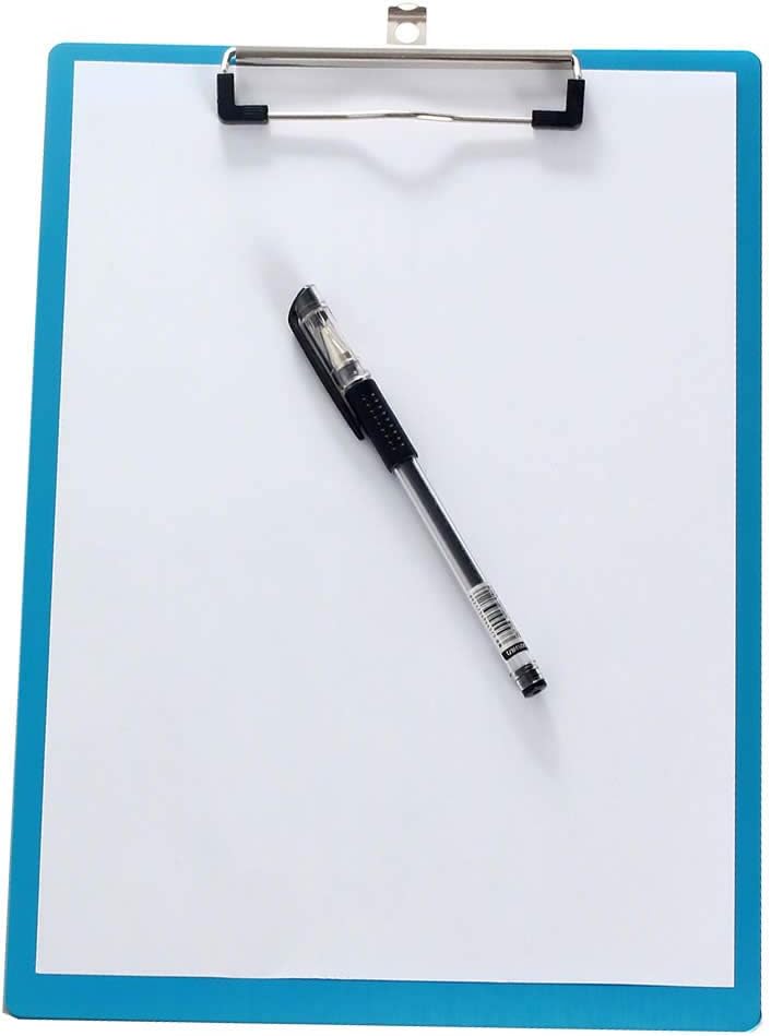 2er Alu Klemmbrett A4 mit gummierter Metalklemme, Schreibbrett DIN A4 mit Aufhängeose, Pad Halter Cl