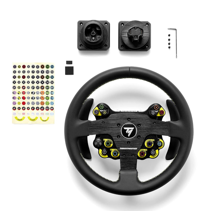 Thrustmaster EVO Racing 32R Leather, Rundes, Lederbezogenes Lenkrad und Abnehmbare Nabe, Für PC und