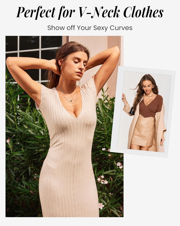 DOBREVA Damen Push Up BH ohne Bügel Soft Spitze Bügelloser BHS Sexy Bequem Gepolstert 75D Kokosnuss