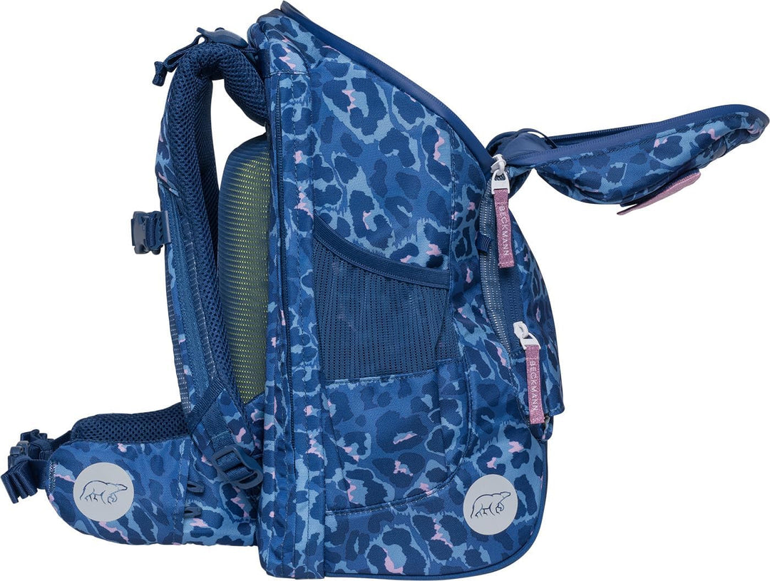 BECKMANN, Schulrucksack-Set Active Air FLX, 6-teilig, Grundschule, inkl. Regenüberzug, 22L, Cheetah