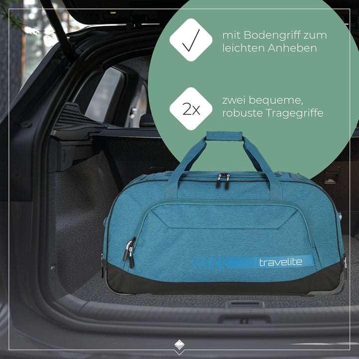 travelite Trolley Reisetasche Grösse XL, Gepäck Serie KICK OFF: Praktische Reisetasche mit Rollen fü