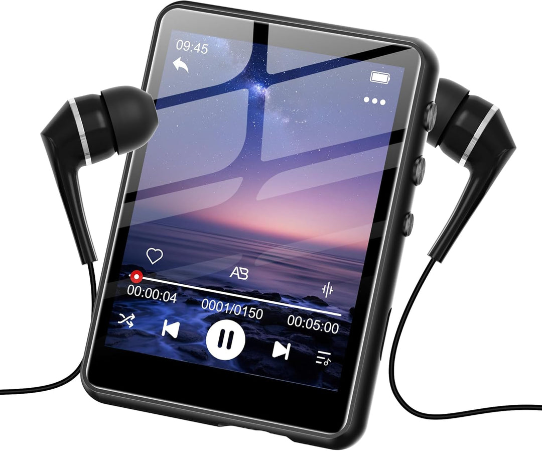 128GB MP3-Player mit Bluetooth 5.3-2,4-Zoll Touchscreen, HiFi-Klang, integrierter Lautsprecher, Aufn