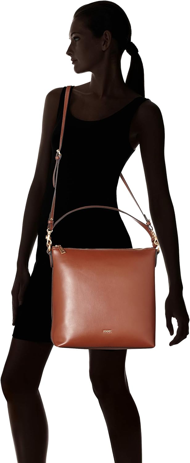 Joop! Nausica Estia Hobo Mvz Schultertasche Braun (Cappuccino), Braun (Cappuccino)