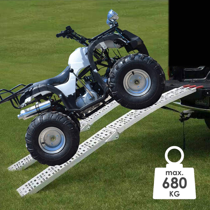 Tubiaz 1X Auffahrrampe,Klappbar Verladerampe, rutschfeste Verladeschiene, 340kg Auffahrrampen,Auto L