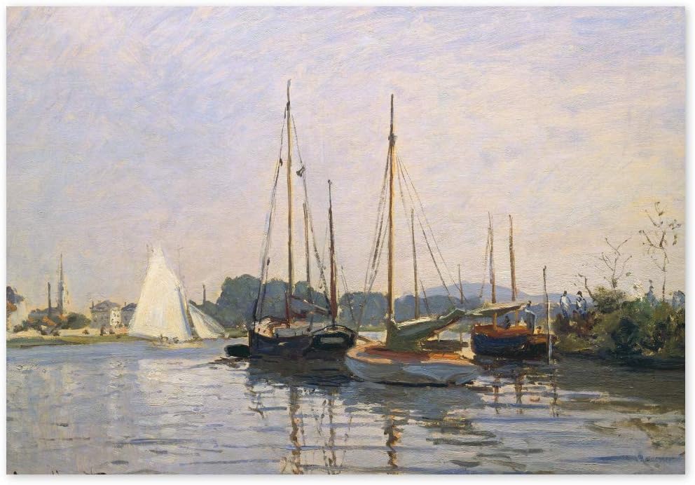 JUNIWORDS Poster, Claude Monet, Segelboote in Argenteuil, 85 x 60 cm, 85 x 60 cm