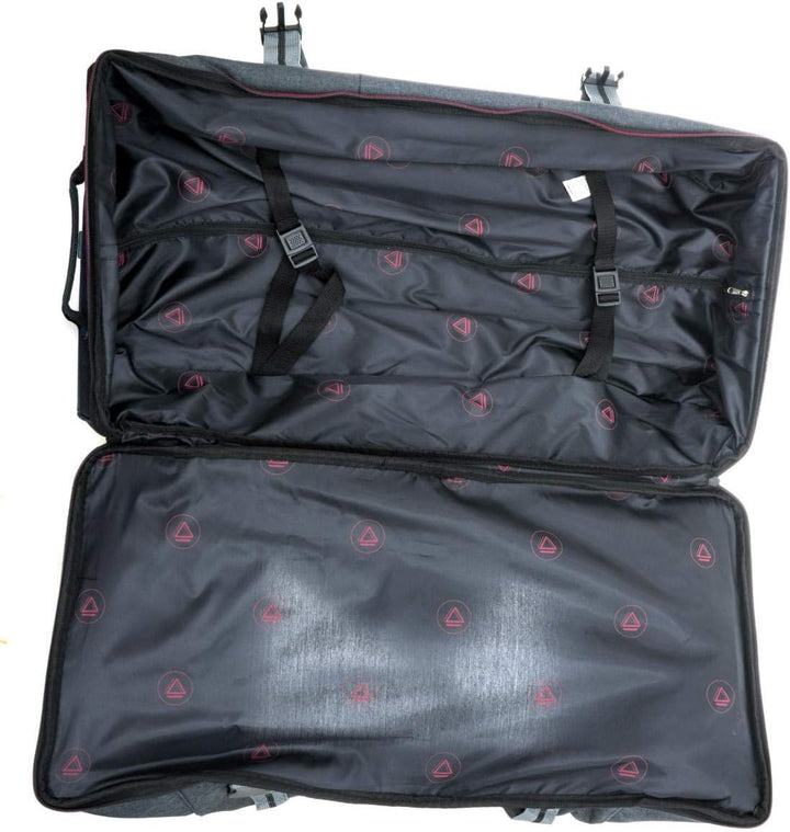 Reisetasche Schuhfach Doppeldecker Trolley Grau Anthra Rot 76 x37x33cm Bowatex