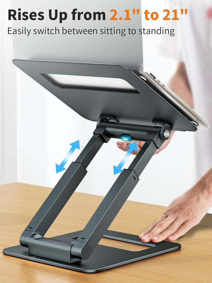 tounee Laptop Ständer Höhenverstellbar, Ergonomischer Computer Ständer, Adjustable Laptop Stand, Not