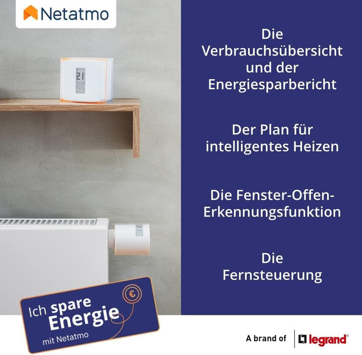 Netatmo Smartes Heizkörperthermostat WLAN, Zusatzmodul für das Smarte Heizkörperthermostate Starterp