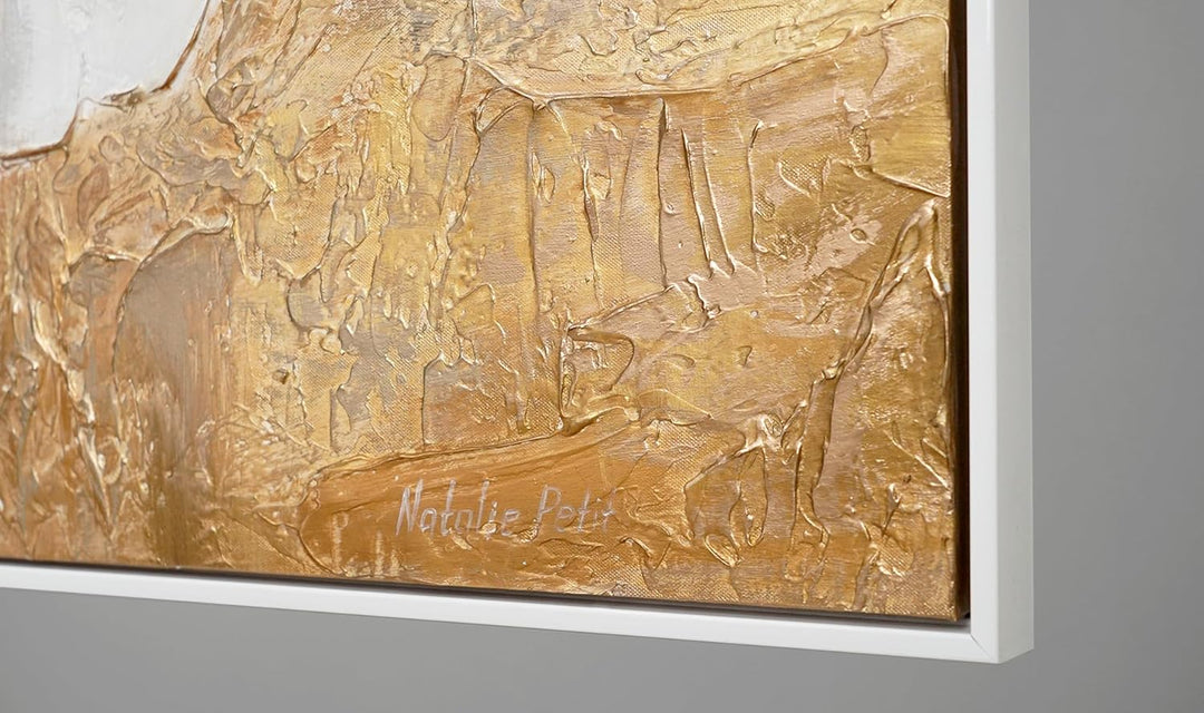 YS-Art Luxus Abstrakt Design Acryl Gemälde auf Leinwand Ästhetik handgemalt Wandbilder Wohnzimmer mo