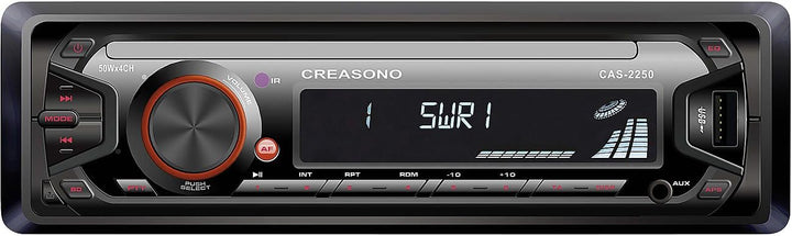 Creasono 1DIN Autoradio: MP3-RDS-Autoradio CAS-2250 mit USB-Port & SD-Slot, 4X 45 W (MP3-Autoradio (