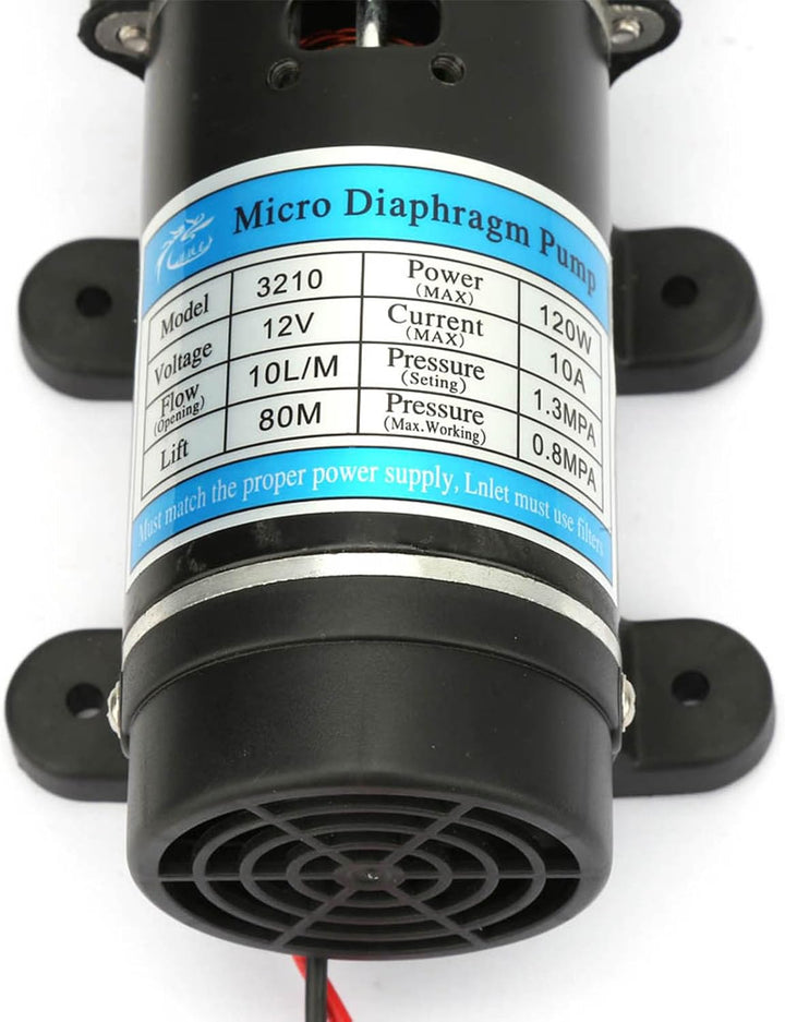 120W elektrische Wasserpumpe 10L / m selbstansaugende Membranpumpe mit Überstromschutzvorrichtung fü