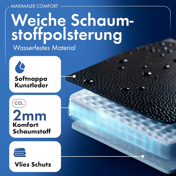 Walser Transporter Sitzbezüge Auto kompatibel mit VW T5, Einzelsitz vorne, Auto Sitzbezüge aus Kunst