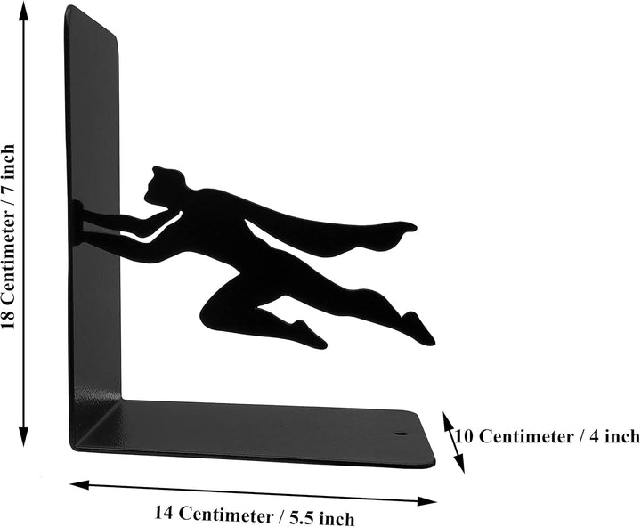 HeavenlyKraft Superhelden Dekorative Buchstützen, Buchstütze, Metall-Buchstützen, Buchstützenhalter,