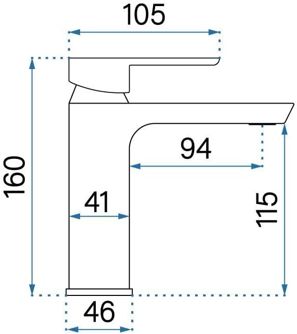 Rea Waschtischarmatur ARGUS BRUSH GOLD HIGH Wasserhahn Bad Badarmatur aus Messing Armatur für Waschb