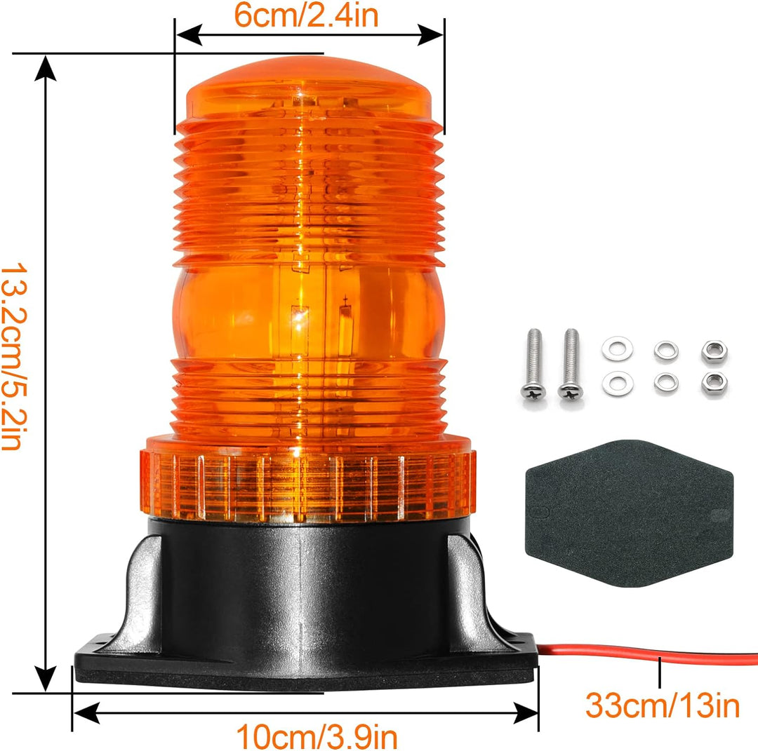Dinfu 2PCS LED Warnleuchte,10-110V LED Gabelstaplerleuchte Gelb Rundumleuchte Orange LED für Auto LK