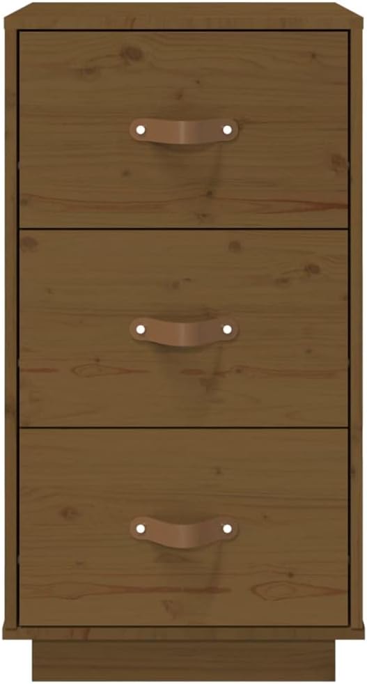 FIRBNUS Bedside Table Nachtkonsole Beistelltisch mit Stauraum Night Stand Nachttisch Honigbraun 40x4