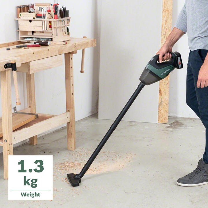 Bosch Home and Garden Akku Staubsauger UniversalVac 18 (2,5 Ah Akku, 18 Volt Sytem, im Karton), Gree