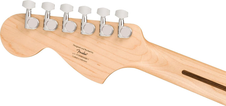 Squier by Fender Sonic Mustang® HH E-Gitarre, Griffbrett aus Ahorn, weisses Schlagbrett, Flash Pink