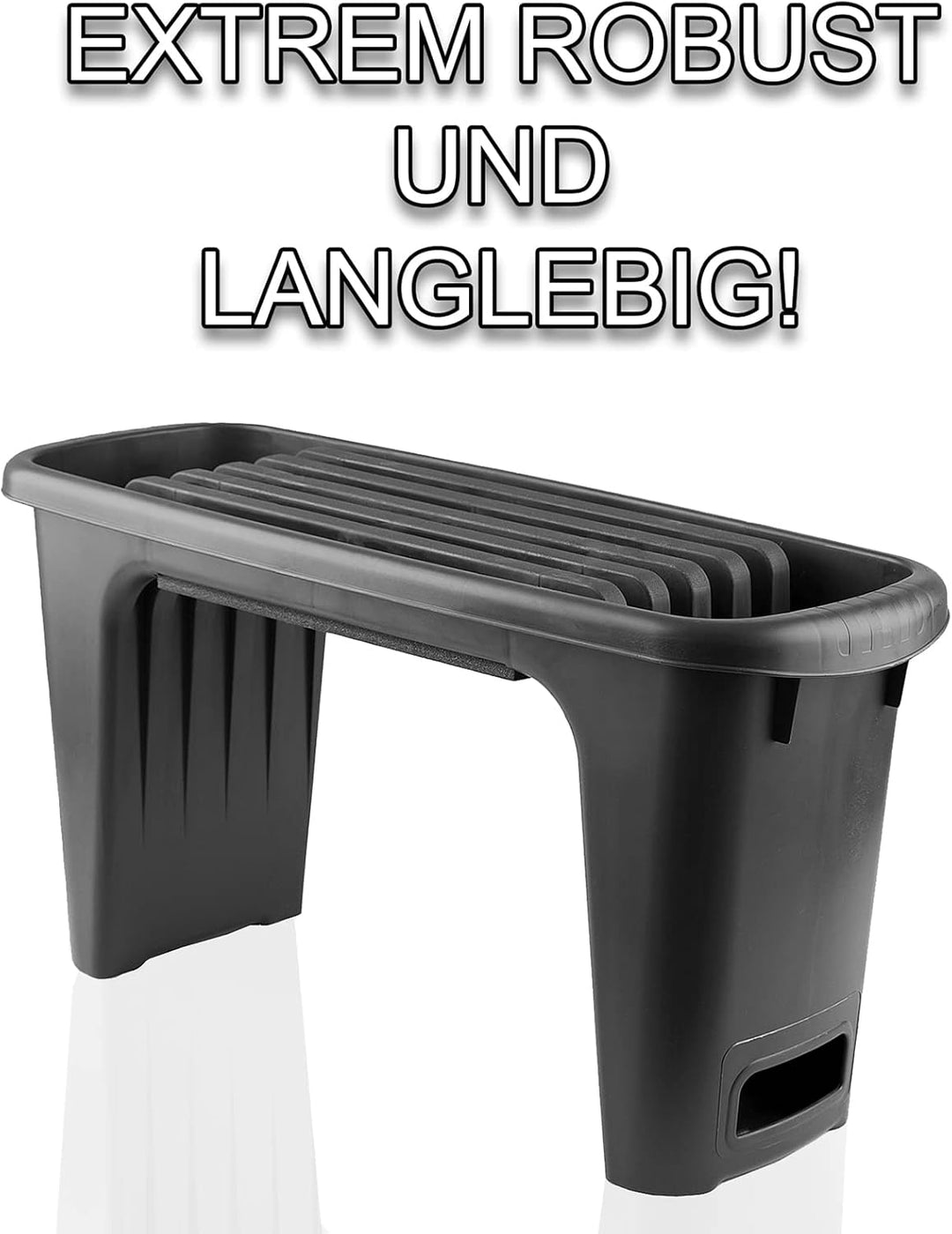 BigDean Kniebank Gartenbank mit Polsterung - Pflanzhilfe für Ihren Garten - Mit Werkzeugfach - für k