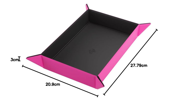 Gamegenic, Magnetic Dice Tray Rectangular Black/Pink
