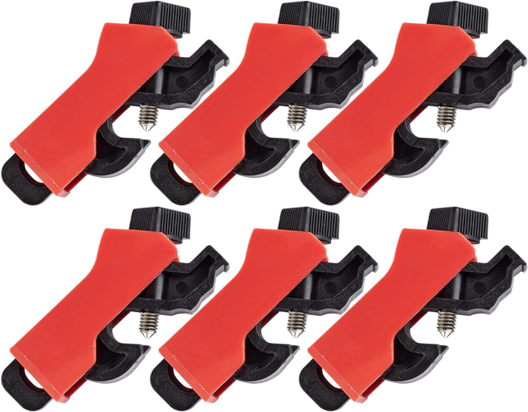 Universelles Miniatur-Leistungsschalter-Verriegelungs/Verriegelungssystem, Rot, 6er-Pack