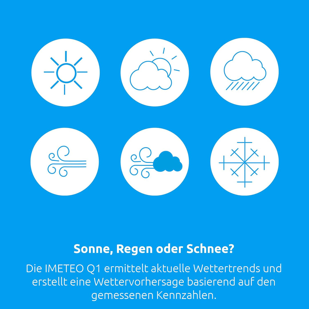 TechniSat IMETEO Q1- Wetterstation mit Aussensensor (Messung von Temperatur, Luftfeuchtigkeit, UV-In