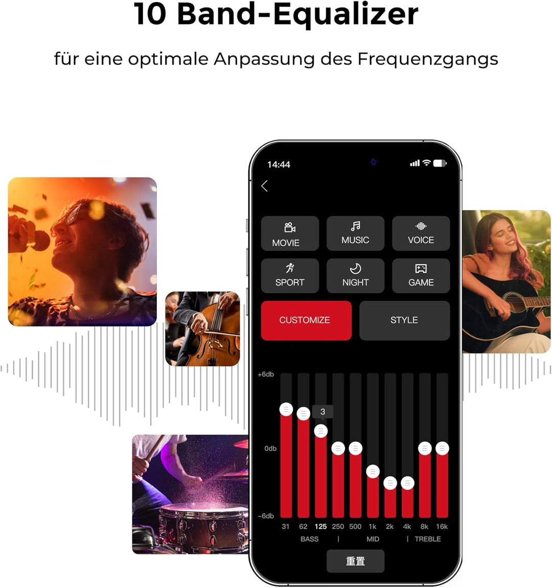 ULTIMEA 7.1ch Soundbar mit Dolby Atmos, Surround Sound System mit 4 Surround Lautsprechern, App, Hei