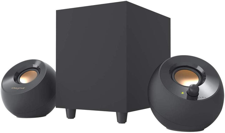 Creative Pebble Plus 2.1 USB-betriebener Desktop-Lautsprecher mit Subwoofer und Far-Field-Treibern,